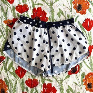 Polka dot running shorts with lining